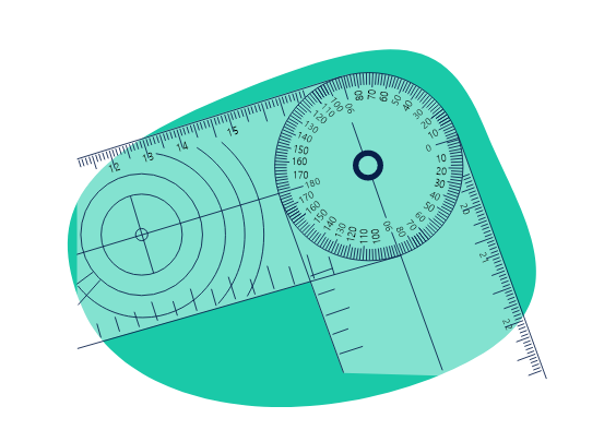 Illustration d’un goniomètre médical